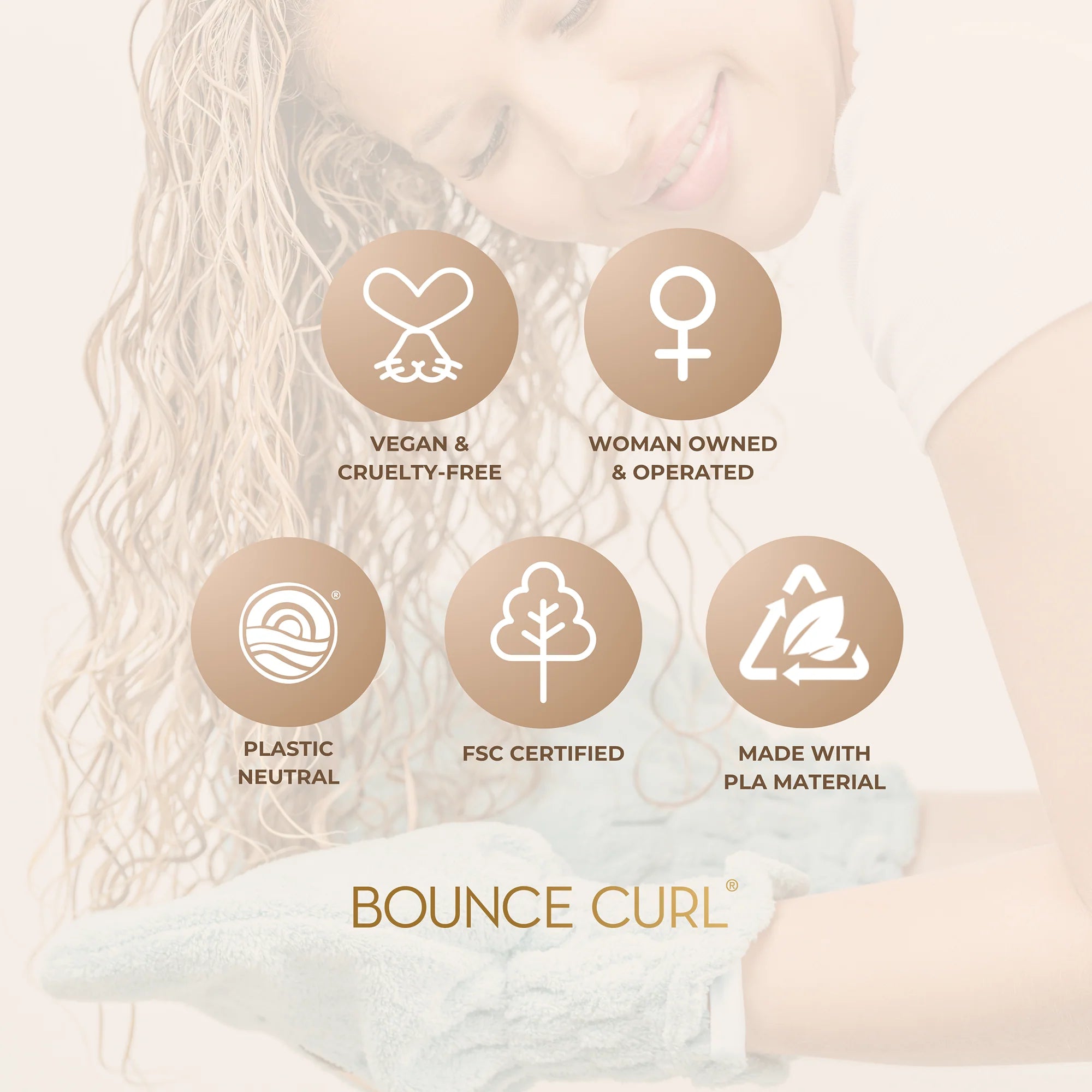Bounce Curl Hair Drying Mittens