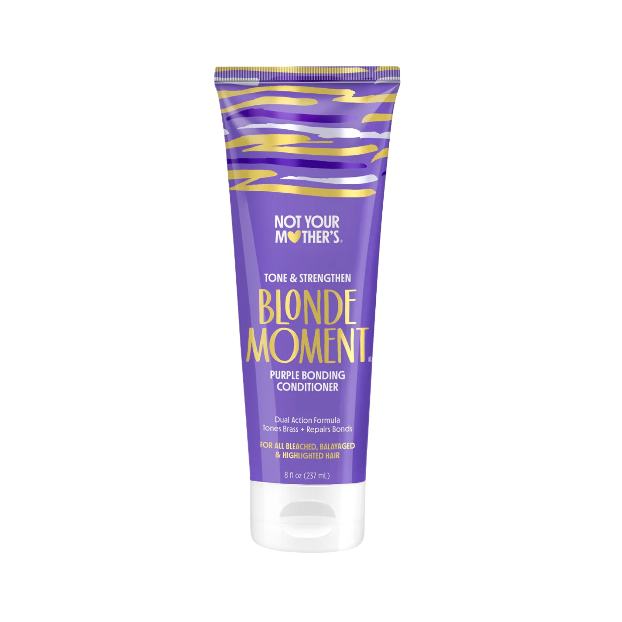 Not Your Mother's Blonde Moment lilla bonding conditioner i lilla tube med guldmønster, 237 ml.