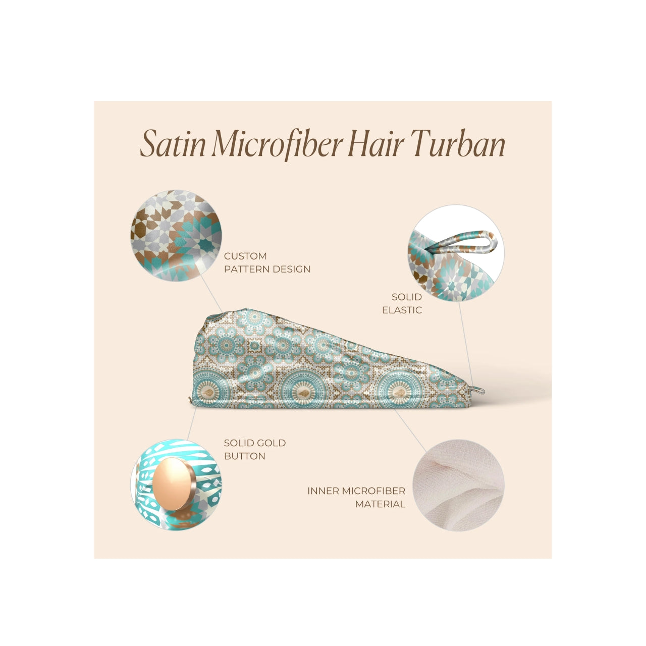 Bounce Curl Satin Microfiber Turban